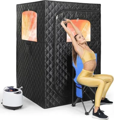Immagine prodotto di Cabina sauna elettrica con funzione vapore e telecomando – Massimo relax e comfort