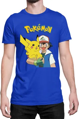 Zdjęcie produktu dla Męska Koszulka Japan Manga Anime Comics Pokemon 013, Man 3XL / Niebieski