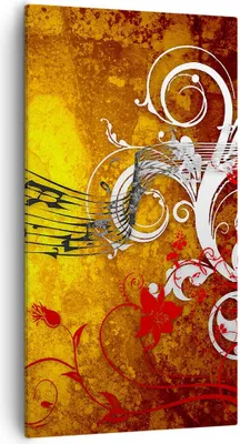 Produktbild von Bild auf Leinwand - Leinwandbild - Musik Konzert Spaß Blume - 55x100cm - Wand Bild - Wanddeko - Leinwanddruck - Bilder - Kunstdruck - Wanddekoration - Leinwand bilder - Wandkunst - PA55x100-1964
