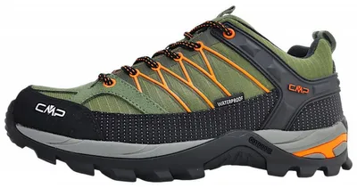 Immagine prodotto di Scarpe sportive CMP Rigel Low WP da uomo, scarpe da outdoor, scarpe da trekking, colore verde, ideali per l'escursionismo