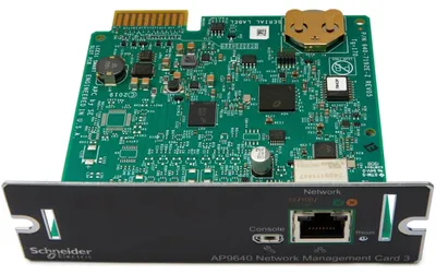 Produktbild von APC AP9640 Smart-UPS Netzwerkmanagementkarte (Gen3), Netzwerk-Management-Karte, SmartSlot, 12,1 mm, 11,4 mm, 38 mm, 80 g