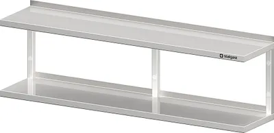 Produktbild von Doppel-Wandbord mit Winkelkonsolen 1900x400x400 mm höhenverstellbar, verschweißt