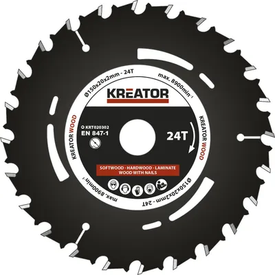 Produktbild von Kreissägeblatt für Tauchsäge 150 x 20 x 2 mm für Holz inkl. Reduzierringe - Nutenfräse - Durchmesser: 150mm