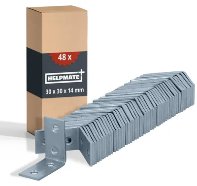 Produktbild von Stuhlwinkel Sitzwinkel Möbelwinkel - 30 x 30 x 14 mm - Verzinkter Stahl - 48 Stück