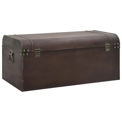 Produktbild von vidaXL Schatztruhe mit Riegeln Dunkelbraun 90x50x39,5 cm Sperrholz