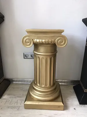 Produktbild von Säule Mäander Style Dekosäule 60cm Griechische Antik Säule Barock Rokoko Podest Handbemalt