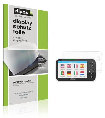 Produktbild von 2x Schutzfolie für HelloBaby HB6550 matt Displayschutzfolie Folie Display Schutz dipos
