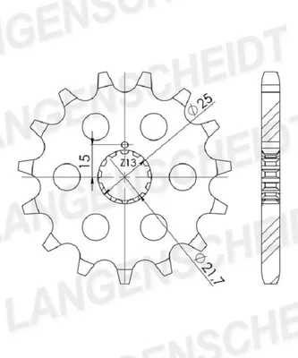 Produktbild von Ritzel Supersprox 630 - 15Z CST-518:15|feinverzahnt 21,6/25,0