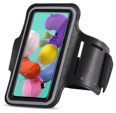 Produktbild von Schutzhülle für Samsung Galaxy A51 Handy Tasche Schwarz Sport Hülle Fitness Case