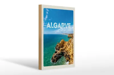 Produktbild von Holzschild Reise 20x30cm Algarve Portugal Meer Urlaub