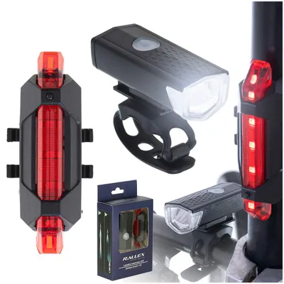 Immagine prodotto di Set di luci per bicicletta a LED posteriori-anteriori USB
