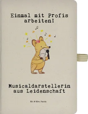 Produktbild von Mr. & Mrs. Panda Tagebuch Musicaldarstellerin Leidenschaft - Transparent - Geschenk, Jubiläum, Notizbuch A4 Kariert, Journal, Adressbuch, Kladde