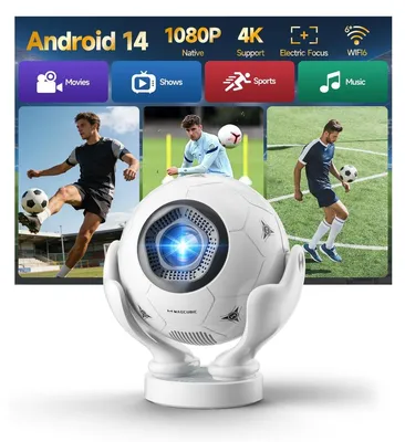 Image de Vidéoprojecteur portable - Full HD 1080p - Android 14 - WiFi 6 - Bluetooth 5.4