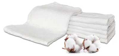 Image de Lot de 5 lingettes en mousseline pour bébés