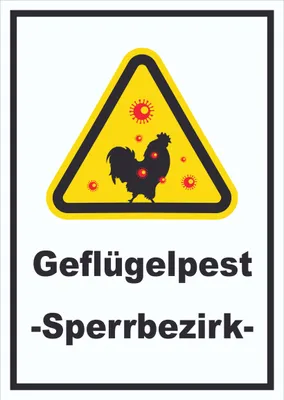 Produktbild von Geflügelpest Schild A3 (297x420mm)