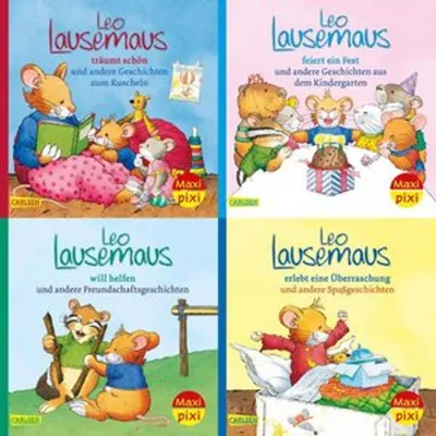 Obrázok produktu pre Maxi-Pixi-4er-Set 80: Meine liebsten Geschichten von Leo Lausemaus (4x1 Exemplar)