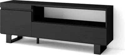 Produktbild von TV-Schrank, Lowboard, 150x35x57cm, Für TV-Geräte bis zu 65", Industriedesign, Schwarz