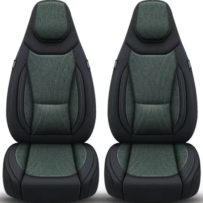 Produktbild von Schonbezüge Sitzbezüge für Smart fortwo 453 Bj ab 2014 in Schwarz/Olivgrün C13