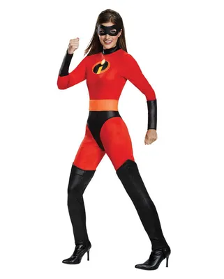 Produktbild von Mrs. Incredible Damen Kostüm mit Maske für Comic Con & Fasching Größe: M