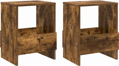 Zdjęcie produktu dla vidaXL Stojak na czasopisma 2 szt. dąb wędzony 35 x 30 x 45 cm