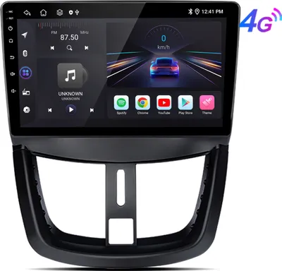 Obrázok produktu pre Carplay 9" 4+64G Andriod13 Autorádio GPS Navi pre Peugeot 207 2006-2015 SWC WIFI BT RDS DSP DAB+ 4GSIM 2DIN 8Core