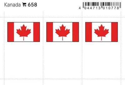 Produktbild von Lindner 658 Flaggen-Sticker: Kanada