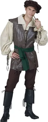 Mittelalter Kostüm mittelalterlicher Bauer Albrecht für Herren von Vorne