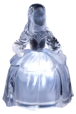 Menina mit Acryllicht, 11 cm, transparent, Prinzessin-Motiv
