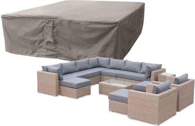 Produktbild von Raffles Covers Wetterschutz für Lounge-Möbelset 300 x 300 H: 70 cm | Atmungsaktiv | Wasserdicht | UV-beständig | Doppelnähte | Elastischer Kordelzug