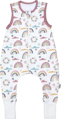 Immagine prodotto di Sacco nanna estivo TupTam con piedini 0,5 TOG Materiali certificati OEKO-TEX, colore: arcobaleno cuore nuvole, taglia: 80-86