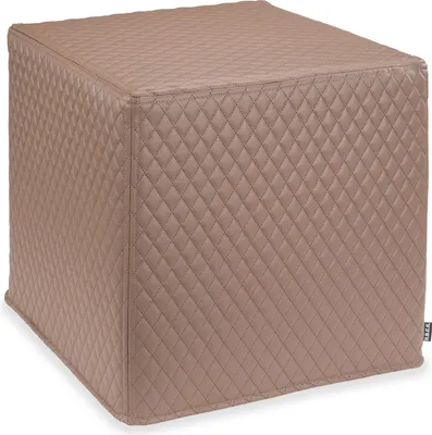 Produktbild von H.O.C.K. Matteo Hocker eckig 45x45x45cm Kunstleder hellbraun taupe 036