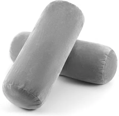 Imagen del producto de Funda para almohada de soporte cervical, con cremallera, de 40 x 15 cm, color gris