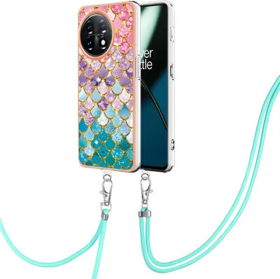 Obrázek produktu pro Pouzdro s řemínkem pro OnePlus 11, vzorované TPU pouzdro s nastavitelným popruhem Barvitý