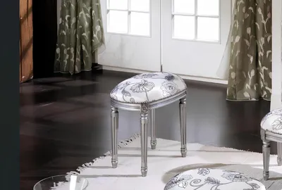 Produktbild von Polster Bank Fußhocker Ottomane Sitzhocker Sitzpouf Wohnzimmer Designer Hocker