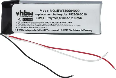 Produktbild von vhbw Akku Ersatz für Bose 792200-0010 für Wireless Headset Kopfhörer (630 mAh, 3,8 V, Li-Ion)