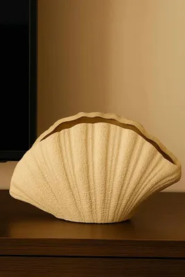 Produktbild von Evila Originals, Handbemalter Dekorationstopf aus Keramik, 15 cm Durchmesser, 27 cm hoch | Elegante cremefarbene Optik | Perfekt für moderne Wohnräume und stilvolle Akzente.