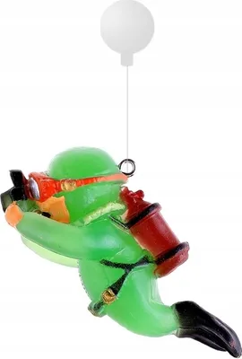 Produktbild von DEKORATION Ein Taucher schwimmt in einem Aquarium LEUCHTET IN DER NACHT