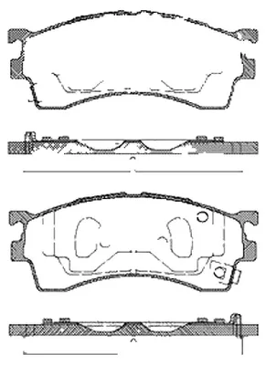 Produktbild von Bremsbelagsatz Scheiben 16,5 mm mit Verschleißwarnung TRISCAN für u.a. MAZDA 626