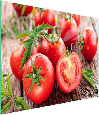 Image de Planche à découper en verre 52x30 Tomates