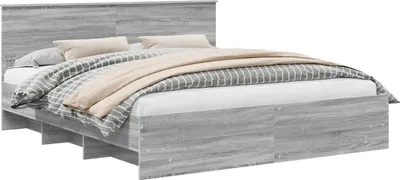 Zdjęcie produktu dla vidaXL Rama łóżka szara Sonoma 180 x 200 cm materiał drewnopochodny