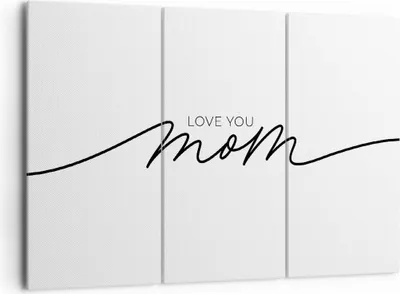 Produktbild von Bild auf Leinwand - Leinwandbild - 3 Teile - Ich liebe dich Mama - 165x110cm - Wand Bild - Wanddeko - Wandbilder - Leinwanddruck - Bilder - Wanddekoration - Leinwand bilder - Wandbild - CE165x110-4794