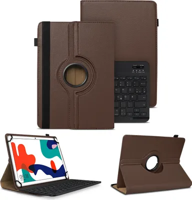 Produktbild von Schutzhülle für Lenovo Tab M10a Bluetooth Hülle Tablet Tasche QWERTZ TastaturFarben:Braun