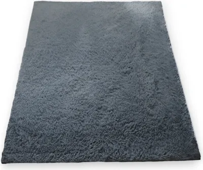 Zdjęcie produktu dla Dywan do salonu z wysokim włosiem Dywan z długim włosiem 120 x 160 cm - Dywany do salonu Puszysty dywan do sypialni Dywan na zewnątrz Szary