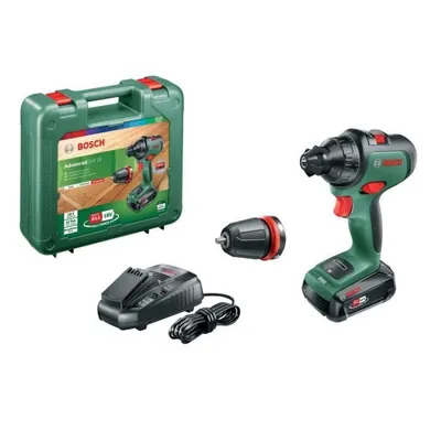 Zdjęcie produktu dla Bosch AdvancedDrill 18, Wiertarka pistoletowa, Zamek centralny, Czarny, Zielony, 1,3 cm, 1350 RPM, 2,5 cm