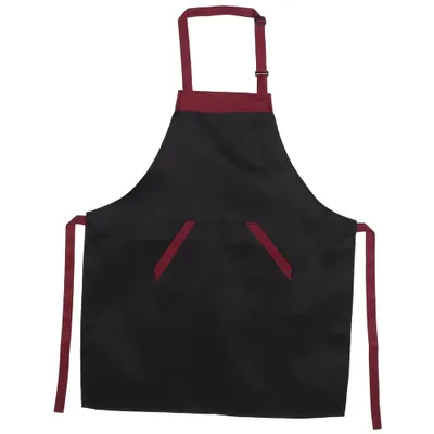 Obrázek produktu pro 77 x 62 cm Pohodlná, voděodolná kuchyňská zástěra s kapsami, ideální do hotelu i domů, černá