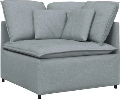 Zdjęcie produktu dla Modułowy Narożnik Sofa z Poduszkami Jasnoszary 100 cm