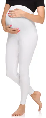 Image de Legging de grossesse long pour femme Merry Style en viscose MS10-297 (blanc, L)