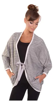Produktbild von Damen Cardigan mit Taschen Jacke; Grau S/M 36/38