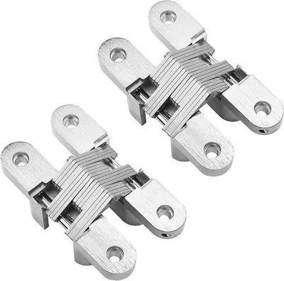 Obrázek produktu pro Sada skrytých pantů ze zinku a nerezové oceli – 9,5 cm