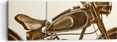 Produktbild von Bild auf Leinwand - Leinwandbild - motor retro - 90x30cm - Wand Bild - Wanddeko - Wandbilder - Leinwanddruck - Bilder - Kunstdruck - Wanddekoration - Leinwand bilder - Wandkunst - CA90x30-4086